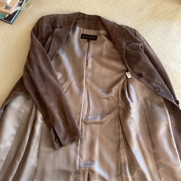 Genuine Suede 3/4 Length Coat - Picture 5 of 6